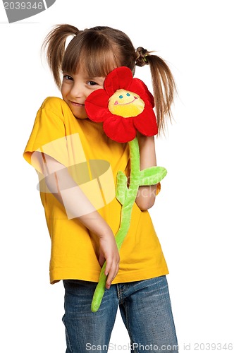 Image of Girl with flower