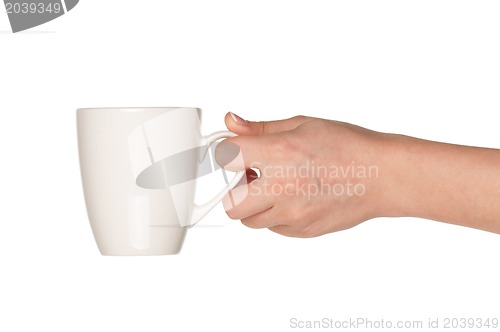 Image of Hand with white cup