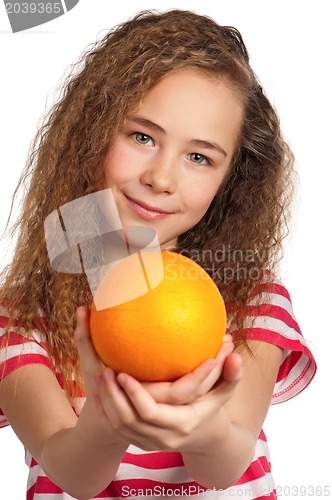 Image of Girl with orange