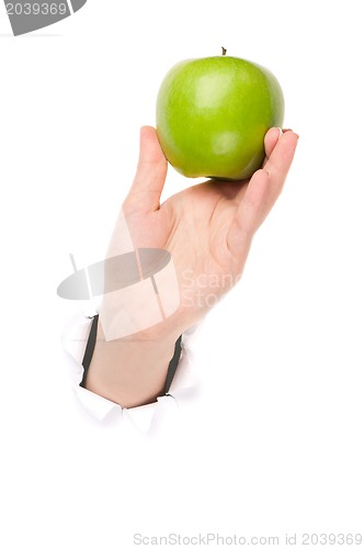 Image of Hand with apple