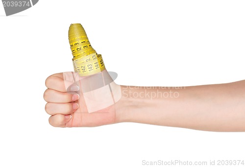 Image of Hand with measure tape