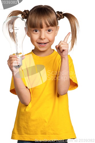 Image of Girl with light bulb