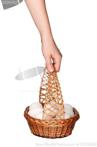 Image of Basket with eggs