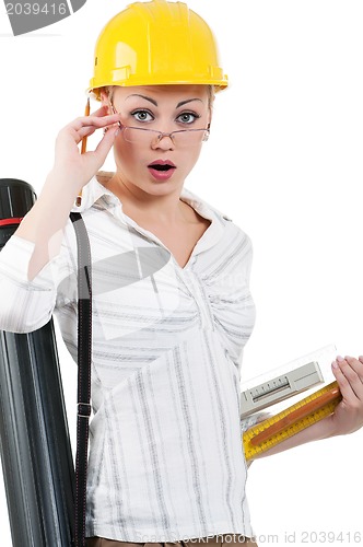 Image of Girl with hard hat