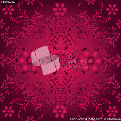 Image of Seamless floral  vinous pattern