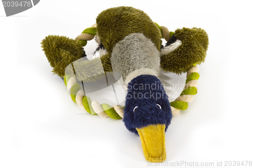 Image of Stuffed duck dog toy