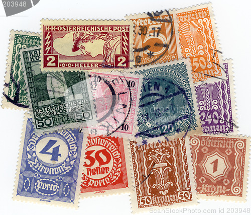 Image of Vintage austrian stamps