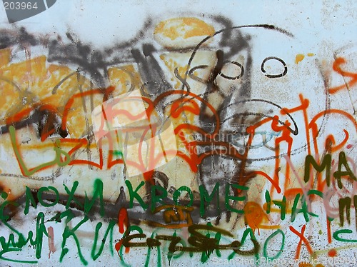 Image of Graffiti sprayed on a wall