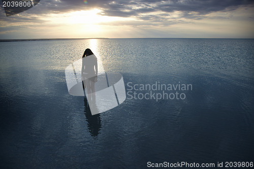 Image of Solitude at the dark sea