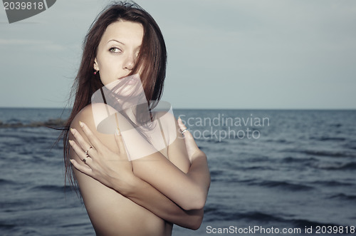Image of Woman at the sea
