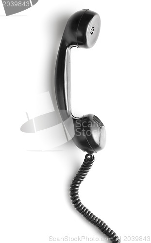 Image of black vintage telephone handset