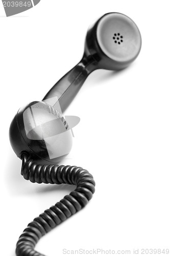 Image of black vintage telephone handset