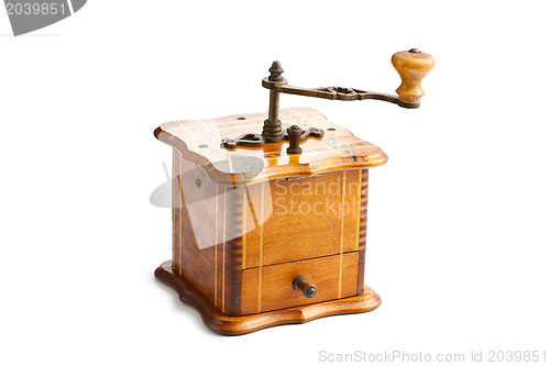 Image of antique coffee mill