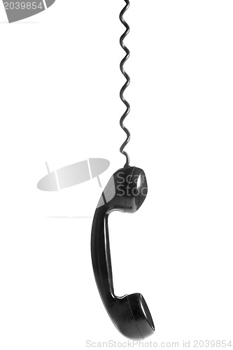 Image of black vintage telephone handset