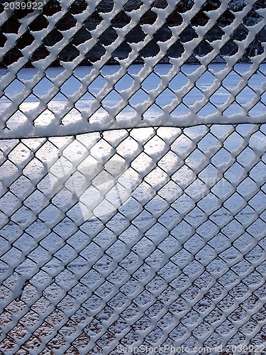 Image of Snow on a fence