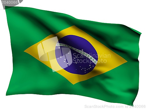 Image of Brazil flag satin texture 