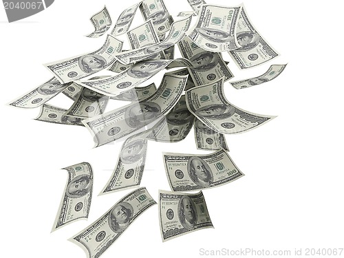 Image of Falling Money $100 Bills 