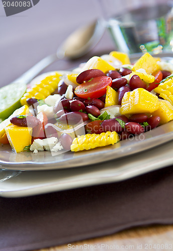 Image of Beans with  Mango and Feta cheese salad