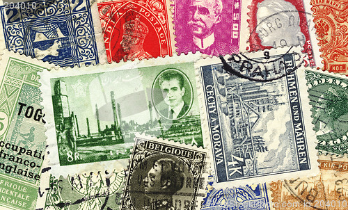 Image of colourful stamps