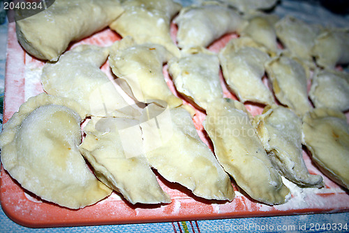Image of Made fruit dumpling with stewed cabbage