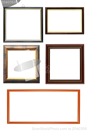 Image of collection of wooden frames