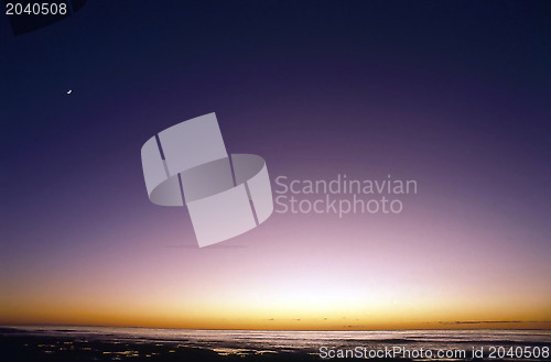 Image of Sunset with moon