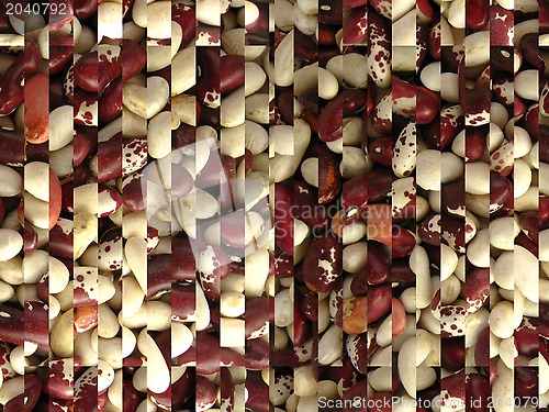 Image of Background from a multi-coloured string bean