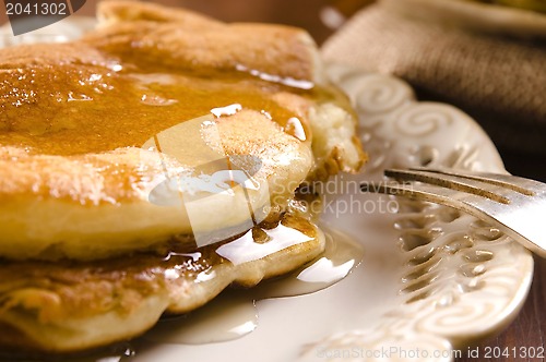 Image of Pancakes with syrup