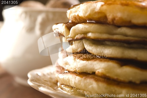 Image of Pancakes with syrup