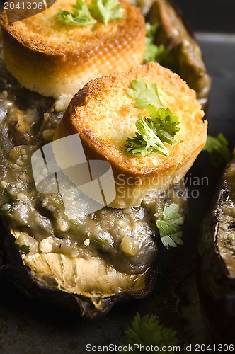 Image of Baked stuffed eggplant