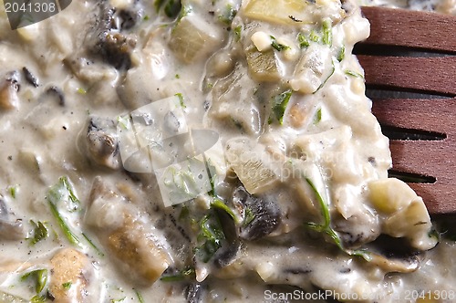 Image of Homemade mushroom sauce with parsley 