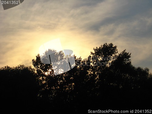 Image of The landscape with heaven and sunset