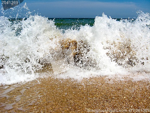 Image of panorama of the sea and the coast