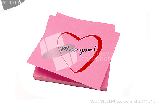 Image of Red memo paper