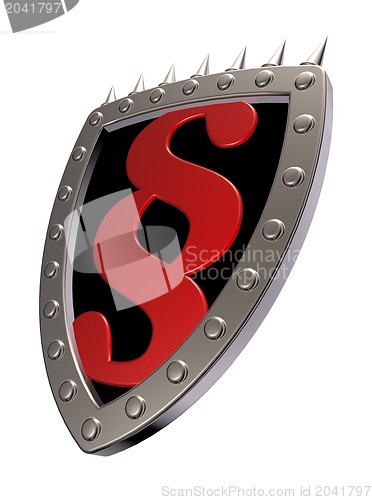 Image of shield with paragraph symbol