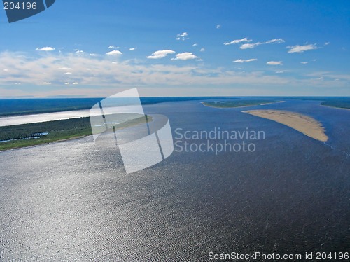 Image of Yenisei river-aerial view