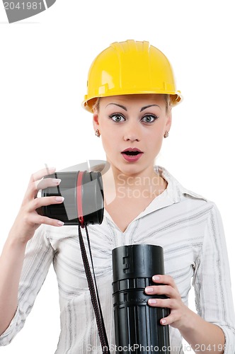 Image of Girl with hard hat