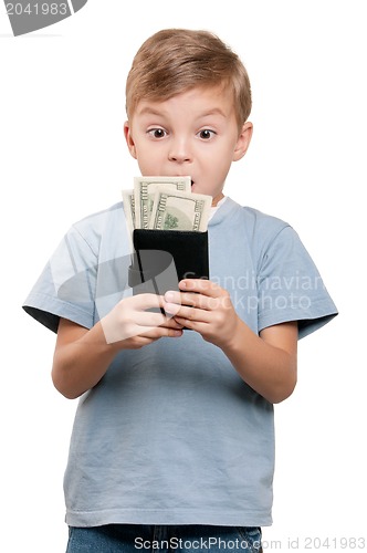 Image of Boy with dollars