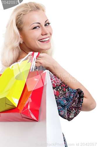 Image of Woman with shopping bags