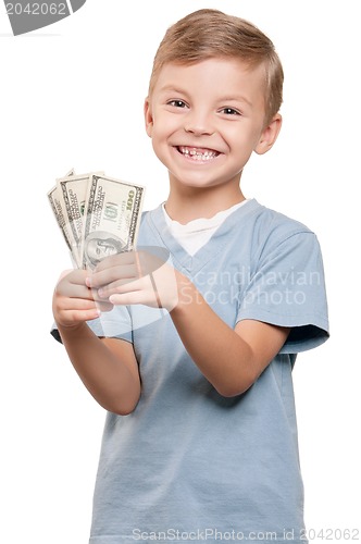 Image of Boy with dollars