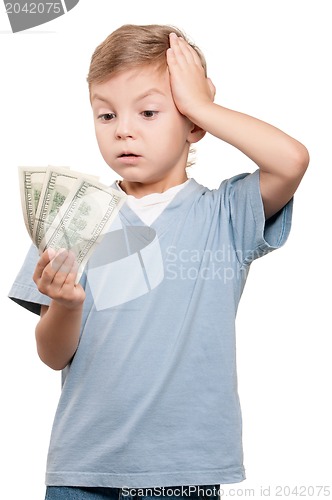 Image of Boy with dollars