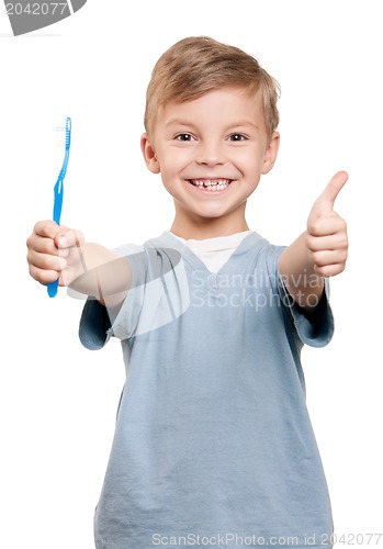 Image of Boy with tooth brush