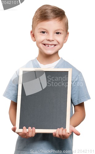 Image of Boy with blackboard