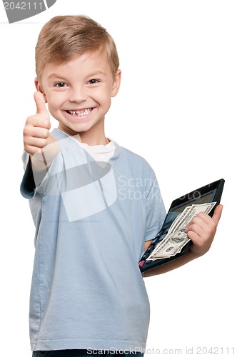 Image of Boy with dollars