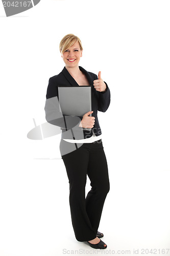 Image of Professional woman giving a thumbs up