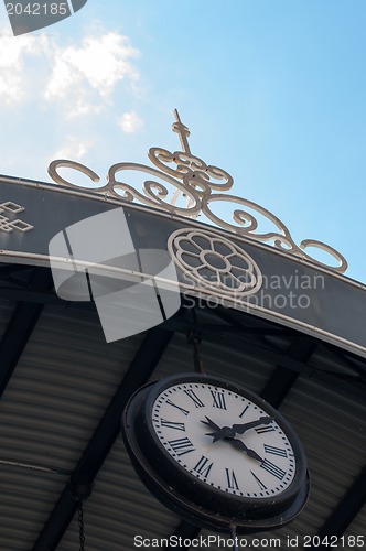 Image of Old Clock Under The Roof