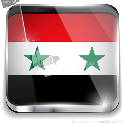 Image of Syria Flag Smartphone Application Square Buttons