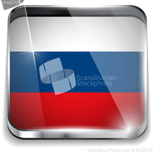 Image of Russia Flag Smartphone Application Square Buttons