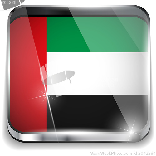 Image of Emirates Flag Smartphone Application Square Buttons