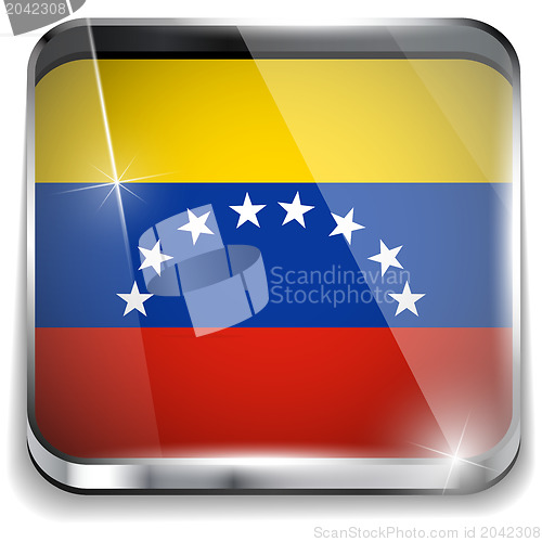 Image of Venezuela Flag Smartphone Application Square Buttons